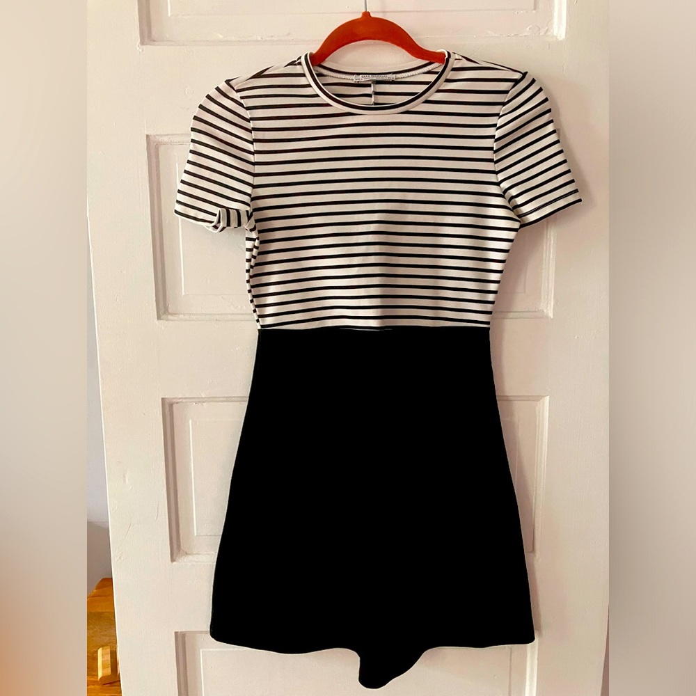 Zara mini dress black and white